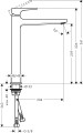Hansgrohe Metropol bateria umywalkowa 260 z kpl. odpływowym Push-Open, czarny mat, 32512670