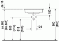 Umywalka wpuszczana w blat Duravit D-Code Umywalka meblowa z przelewem 545 x 435 mm 0337540000 


