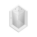 Kabina prysznicowa prostokątna New Trendy NEW SOLEO drzwi podwójne uchylne uniwersalne 90x100x195cm D-0141A/D-0142A

