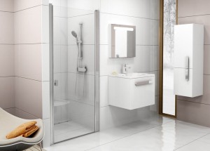 Ravak CHROME CSD1-90 Drzwi prysznicowe, otwierane, jednoelementowe, kolor polerowane aluminium + transparent, wysokość 195 cm, 90 cm, 0QV70C00Z1