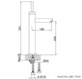 Bateria umywalkowa wysoka Kohlman MAXIMA, chrom QB170M

