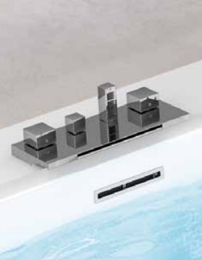 Novellini bateria wannowa kaskadowa chrom RUBVSEN-K w Topsanit.pl