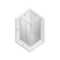 Kabina prysznicowa prostokątna New Trendy NEW SOLEO drzwi podwójne uchylne uniwersalne wspornik równoległy 100x90x195cm D-0146A/D-0092B-WP

