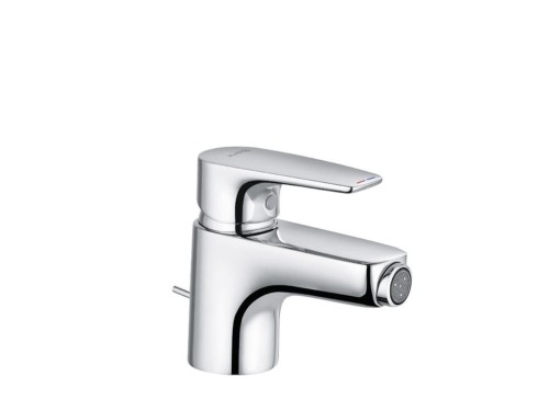 KLUDI PURE&SOLID Jednouchwytowa bateria bidetowa DN 15 z zestawem odpływowym, chrom 342160575