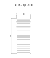 Imers LIBRA grzejnik dekoracyjny 430 x 1000 mm chromowany 0620