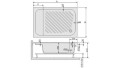 Brodzik prostokątny Sanplast Bzs/CL 80x120x28 + ST3 615-010-0540-10-000