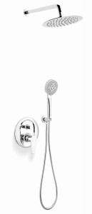 FERRO Algeo Set zestaw podtynkowy z baterią i deszczownią BAG7P-SET1-S