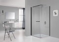 Sanplast Prestige III Kabina prysznicowa kwadratowa, 80x80x198 cm, czarny mat, 600-073-0020-59-401