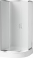 Deante Funkia Kabina prysznicowa półokrągła, 90 cm, szkło szronione, chrom, KYP_651K