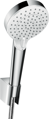 Hansgrohe Crometta Punktowy zestaw prysznicowy Vario z wężem prysznicowym biały/chrom 26692400
