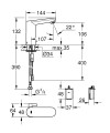 Elektroniczna bateria umywalkowa Grohe Eurosmart Cosmopolitan E, chrom 36327001


