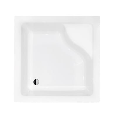 Besco IGOR brodzik kwadratowy z siedziskiem 80x80, biały BAI-80