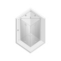 Kabina prysznicowa prostokątna New Trendy NEW SOLEO drzwi podwójne składane uniwersalne 80x100x195cm D-0148A/D-0154A

