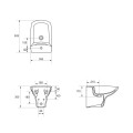 Cersanit Carina Bidet zawieszany, prostokątny K31-010