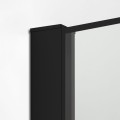 New Trendy NEW MODUS BLACK Kabina prysznicowa prostokątna Walk-in bez drzwi, szkło czyste Active Shield, profil czarny, 140x120x200cm, EXK-0121