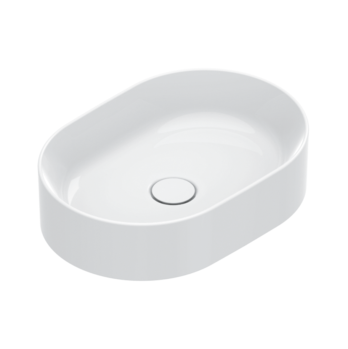 Catalano Zero 0122500001 biała błyszcząca umywalka nablatowa 50x35 cm