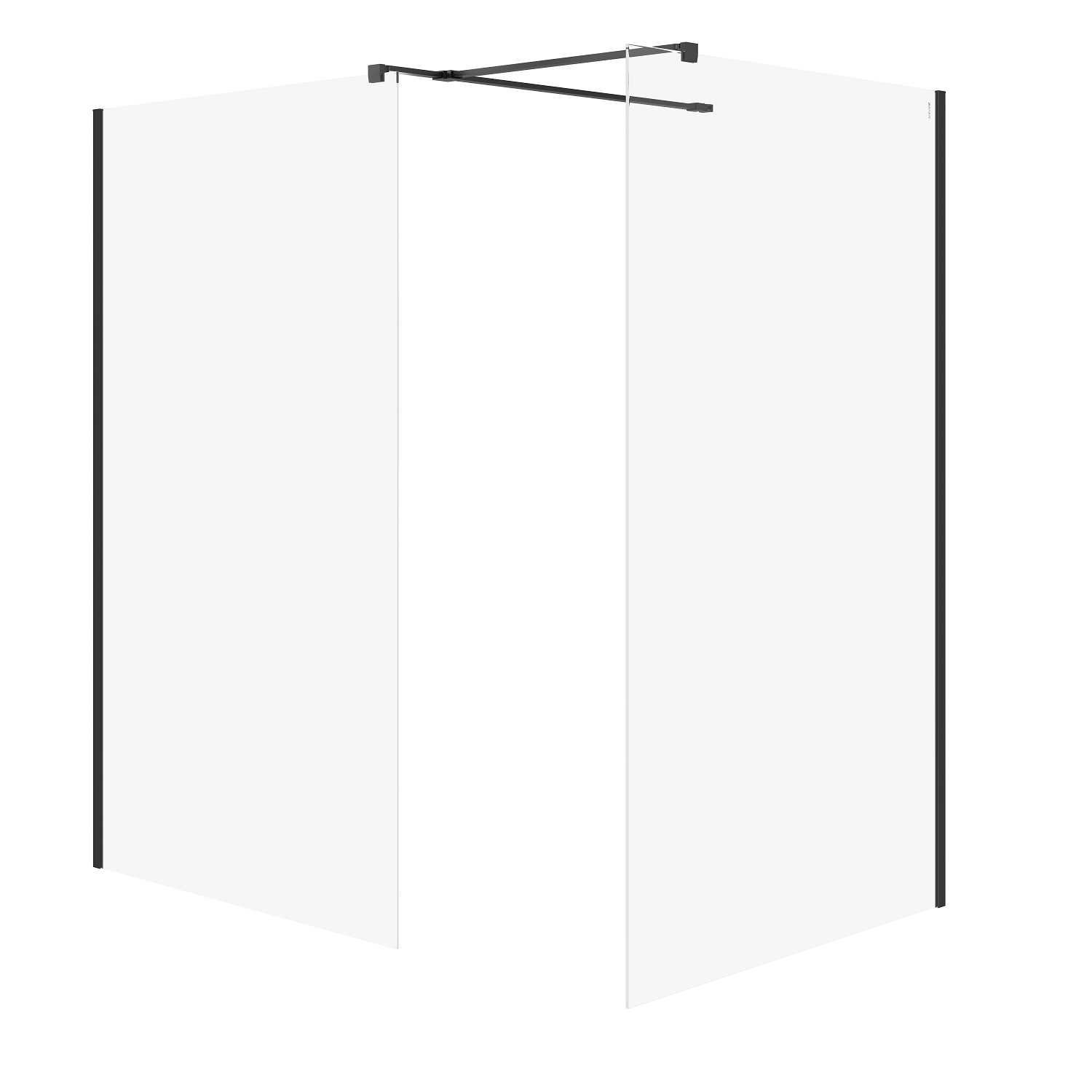 Cersanit Mille kabina walk-in czarny 120x90x200 S601-184