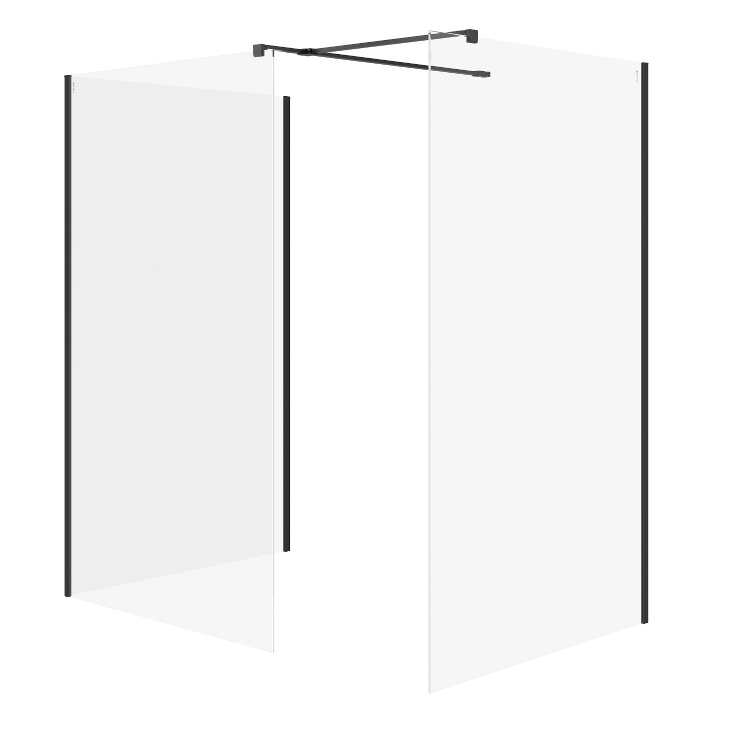 Cersanit Mille kabina walk-in czarny 90x90x90x200 S601-198