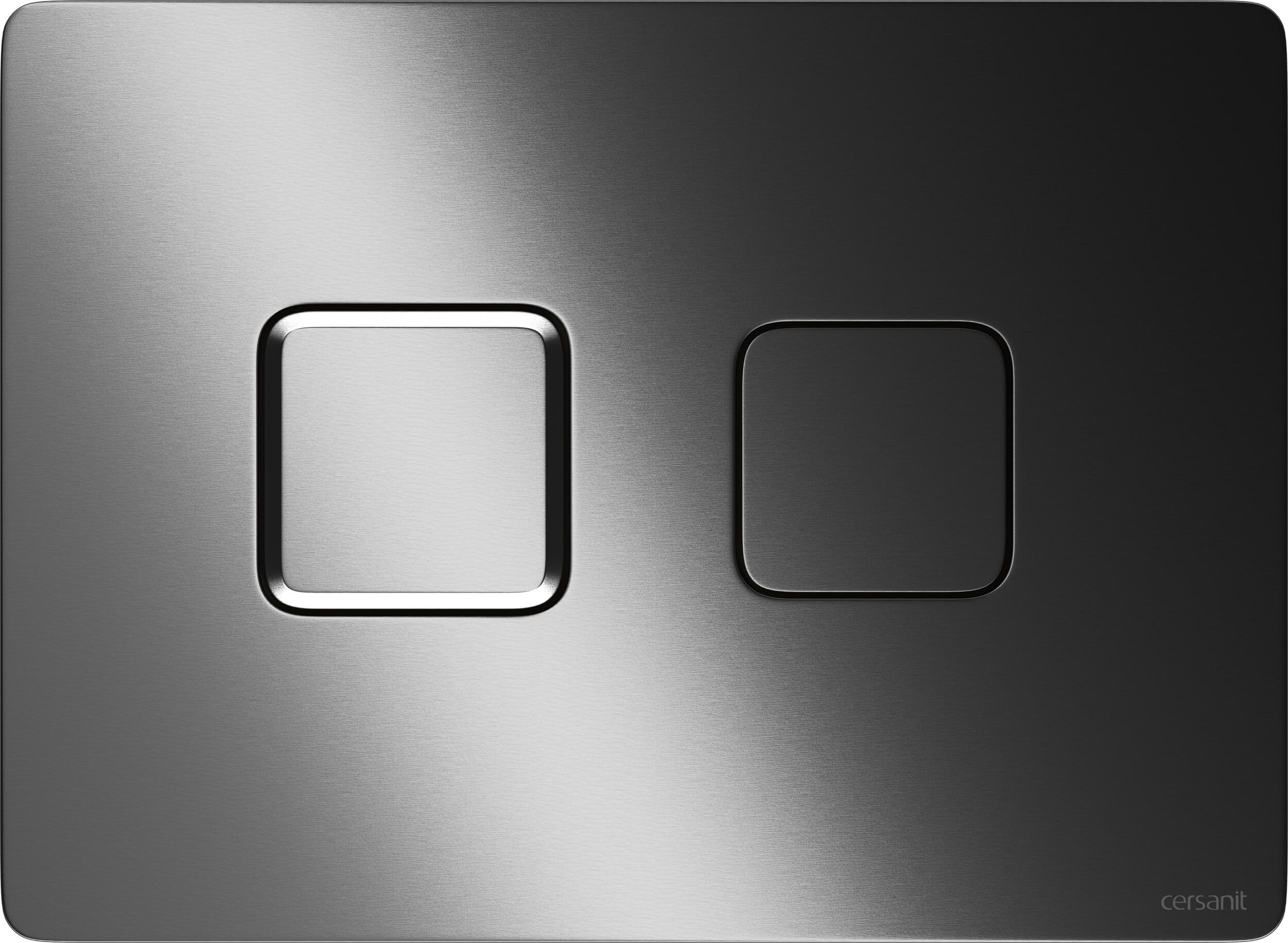 Cersanit Accento Square przycisk spłukujący pneumatyczny gun metal szczotkowany K3042-006